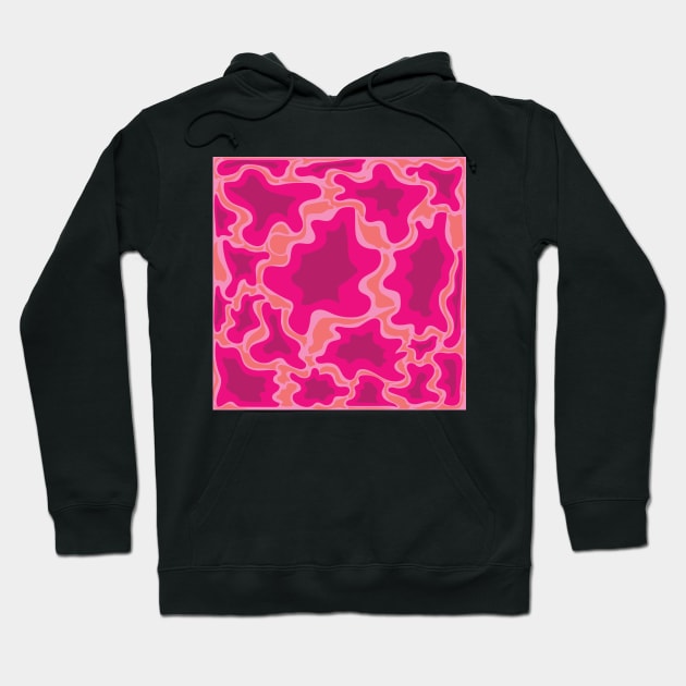 Hot Pink Amoeba With Beautiful Pink Color Hoodie by AqlShop